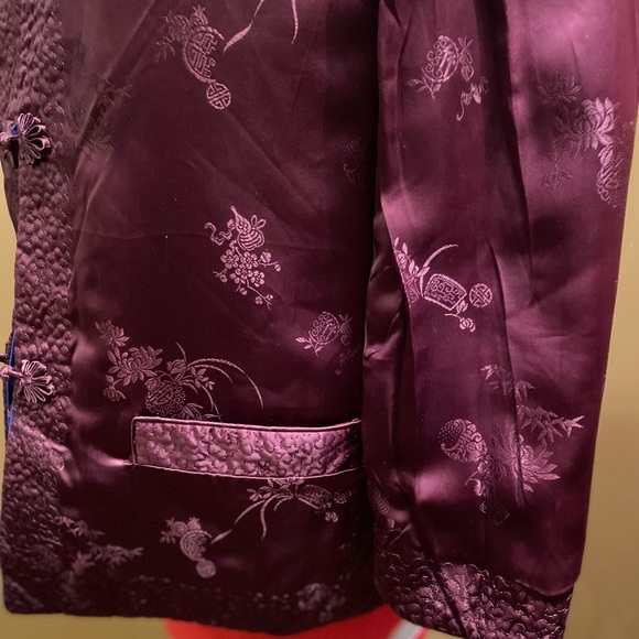 Vintage silk reversible smoking jacket - Picture 6 of 6